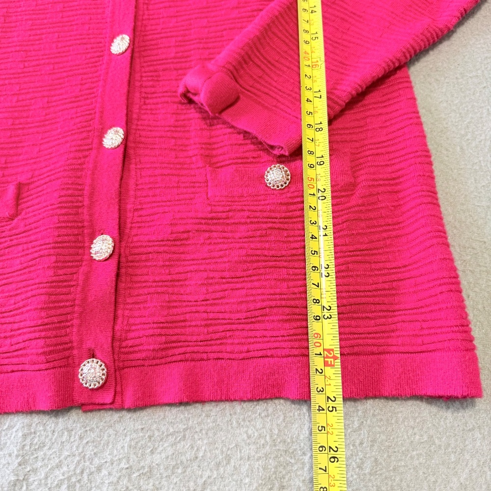 Karl Lagerfeld Paris Women’s Wine Red Cardigan Sweater – Size‎ S - Picture 6 of 8